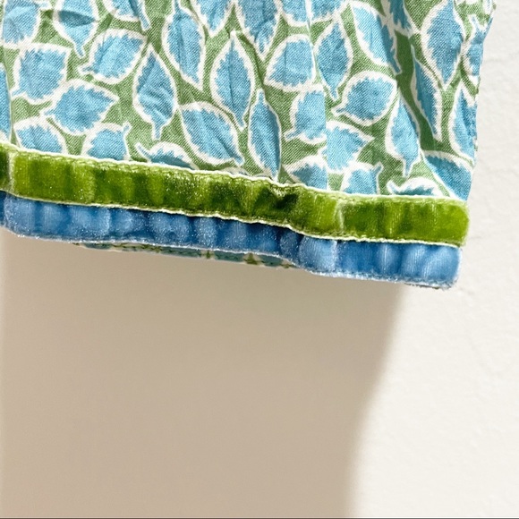 BODEN Leaf Print Surplice Top Velvet Trim - Picture 3 of 6